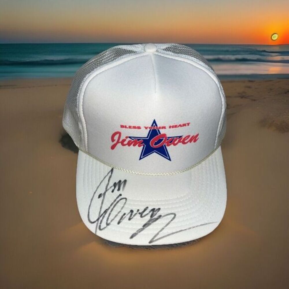 Autographed Bless Your Heart Jim Owen Country Singer Hat Cap Trucker Country Cap